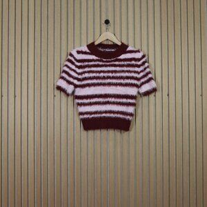 MINKPINK Ivy Tinsel Fluffy Knit Tee